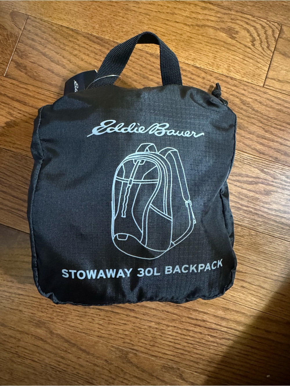 Eddie Bauer Black Packable Stowaway 30L Backpack